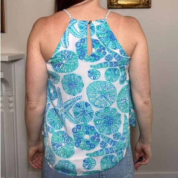 Lilly Pulitzer x Target Blue and White Sleeveless Top Size XS - Picture 2 of 3